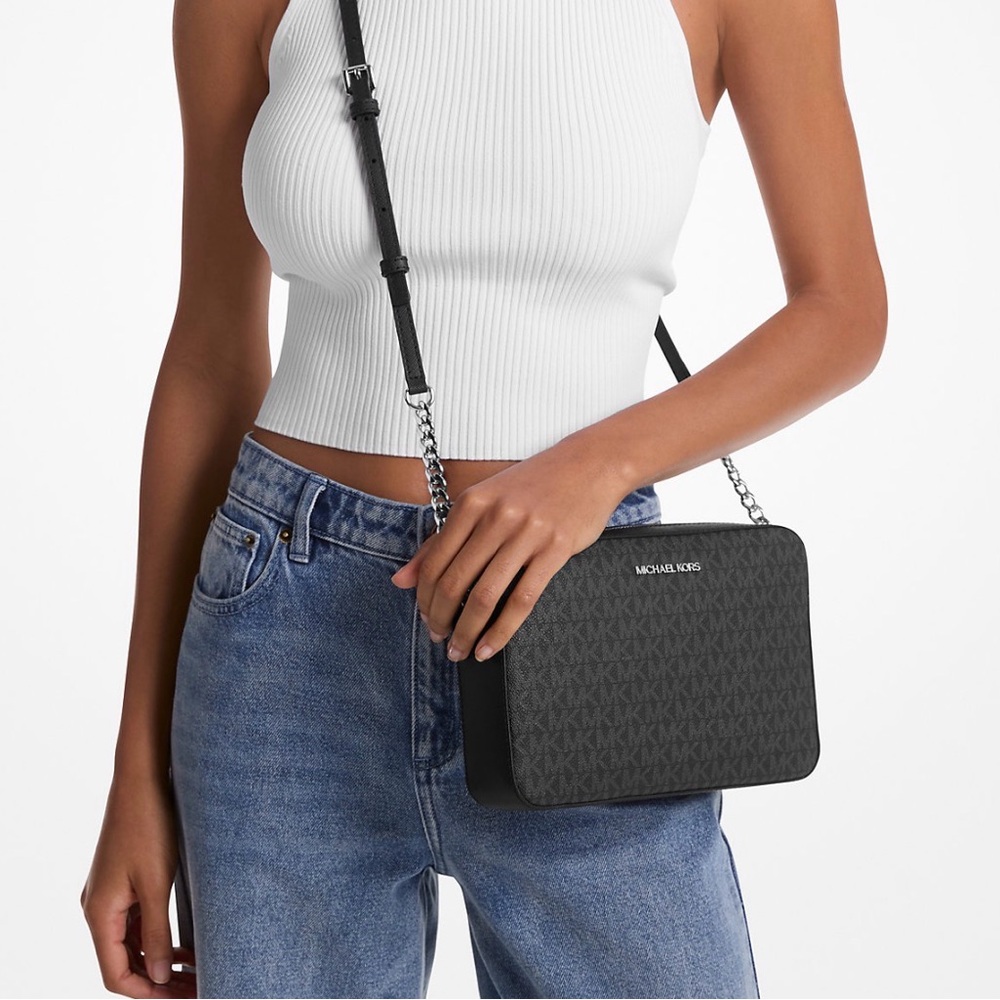 Michael Kors Jet Set Large Logo Crossbody Bag New - Picture 6 of 6